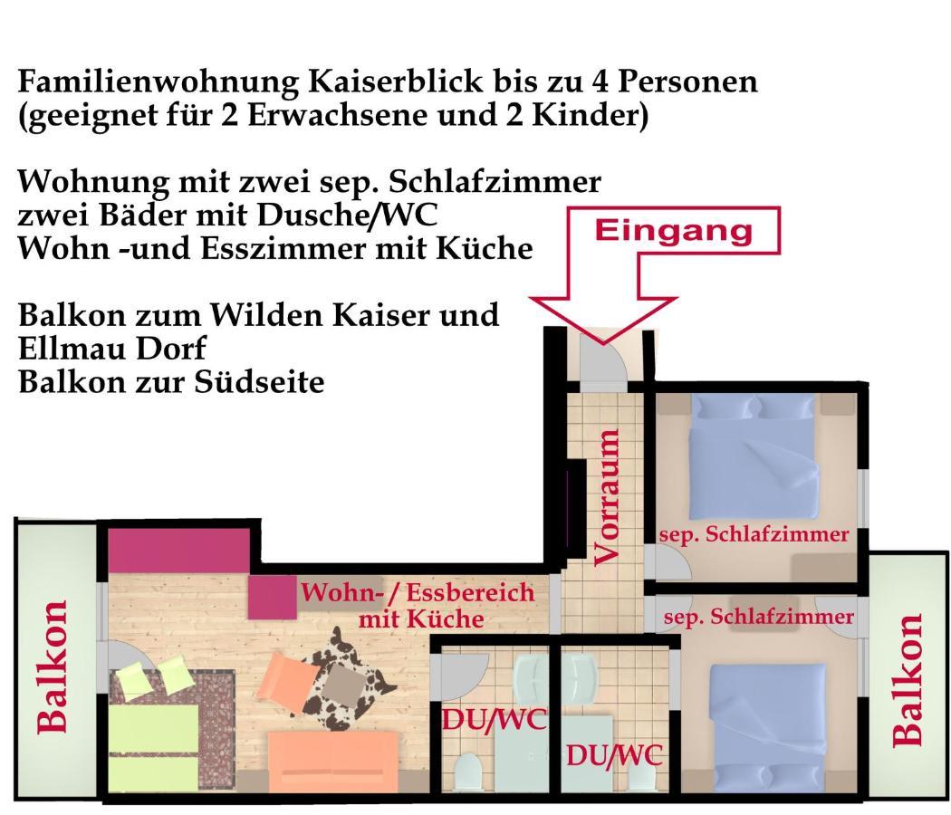 Kaiserapart Ellmau Zentrum Eksteriør billede